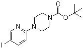 4-(5-碘吡啶-2-基)哌嗪-1-羧酸叔丁酯分子结构 (CAS 497915-42-1)