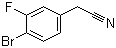 4-溴-3-氟苯乙腈分子结构 (CAS 499983-13-0)