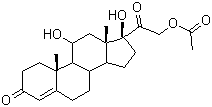 醋酸氢化可的松分子结构 (CAS 50-03-3)