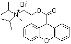 structure of CAS# 50-34-0, Propantheline bromide