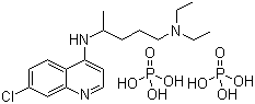 磷酸氯喹分子结构 (CAS 50-63-5)