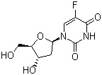 structure of CAS# 50-91-9, 5-氟-2'-脱氧脲核苷