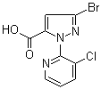 structure of CAS# 500011-86-9, 3-溴-1-(3-氯-2-吡啶基)-1H-吡唑-5-羧酸