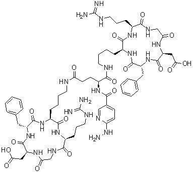 CAS 登录号：500166-11-0, 5,5'-[N-[(6-肼基-3-吡啶基)羰基]-L-谷氨二酰基]二-环(L-精氨酰甘氨酰-L-alpha-天冬氨酰-D-苯丙氨酰-L-赖氨酰)