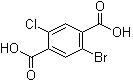 2-溴-5-氯-1,4-苯二甲酸分子结构 (CAS 500550-60-7)