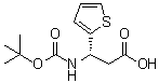 (betaS)-beta-[[叔丁氧羰基]氨基]-2-噻吩丙酸分子结构 (CAS 500770-66-1)