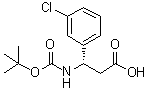 (betaS)-3-氯-beta-[[叔丁氧羰基]氨基]苯丙酸分子结构 (CAS 500770-74-1)