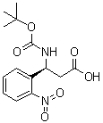 structure of CAS# 500770-83-2, (betaS)-beta-[[叔丁氧羰基]氨基]-2-硝基苯丙酸