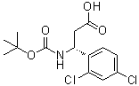 (betaR)-2,4-二氯-beta-[[叔丁氧羰基]氨基]苯丙酸分子结构 (CAS 500788-90-9)