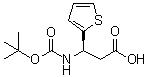 (betaR)-beta-[[叔丁氧羰基]氨基]-2-噻吩丙酸分子结构 (CAS 500788-98-7)