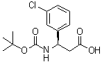 (betaR)-3-氯-beta-[[叔丁氧羰基]氨基]苯丙酸分子结构 (CAS 500789-06-0)