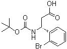 (betaR)-2-溴-beta-[[叔丁氧羰基]氨基]苯丙酸分子结构 (CAS 500789-07-1)
