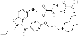 CAS # 500791-70-8, (5-Amino-2-butyl-3-benzofuranyl)[4-[3-(dibutylamino)propoxy]phenyl]-methanone ethanedioate