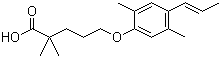 structure of CAS# 500904-61-0, 5-[2,5-Dimethyl-4-(1-propen-1-yl)phenoxy]-2,2-dimethylpentanoic acid