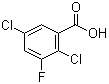 2,5-二氯-3-氟苯甲酸分子结构 (CAS 501008-42-0)