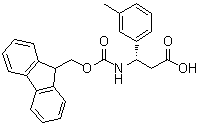 structure of CAS# 501015-27-6, (betaS)-beta-[[(9H-Fluoren-9-ylmethoxy)carbonyl]amino]-3-methylbenzenepropanoic acid
