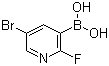 structure of CAS# 501435-91-2, 5-Bromo-2-fluoro-3-pyridylboronic acid
