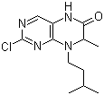 2-氯-7,8-二氢-7-甲基-8-(3-甲基丁基)-6(5H)-蝶啶酮分子结构 (CAS 501439-14-1)