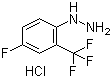 4-氟-2-(三氟甲基)苯肼盐酸盐分子结构 (CAS 502496-21-1)