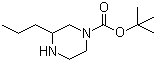 3-丙基哌嗪-1-羧酸叔丁酯分子结构 (CAS 502649-27-6)