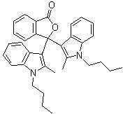 structure of CAS# 50292-91-6, 3,3-二(1-丁基-2-甲基吲哚-3-基)苯酞