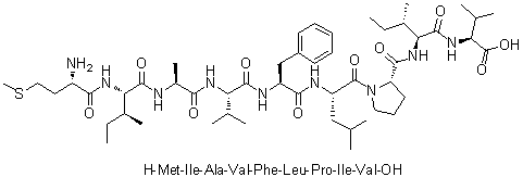 L-蛋氨酰-L-异亮氨酰-L-丙氨酰-L-缬氨酰-L-苯丙氨酰-L-亮氨酰-L-脯氨酰-L-异亮氨酰-L-缬氨酸分子结构 (CAS 503054-60-2)