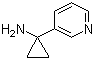 1-(3-吡啶基)环丙胺分子结构 (CAS 503417-38-7)