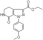 structure of CAS# 503614-56-0, 1-(4-Methoxyphenyl)-7-oxo-4,5,6,7-tetrahydro-1H-pyrazolo[3,4-c]pyridine-3-carboxylic acid ethyl ester