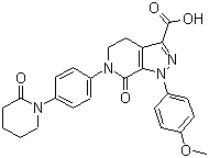 1-(4-Methoxyphenyl)-7-oxo-6-[4-(2-oxopiperidin-1-yl)phenyl]-4,5,6,7-tetrahydro-1H-pyrazolo[3,4-c]pyridine-3-carboxylic acid molecular structure (CAS 503614-92-4)