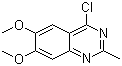 4-氯-6,7-二甲氧基-2-甲基喹唑啉分子结构 (CAS 50377-49-6)