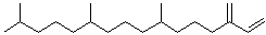 CAS # 504-96-1, 2-(4,8,12-Trimethyltridecyl)buta-1,3-diene, 3-Methylene-7,11,15-trimethylhexadec-1-ene, Neophytadiene