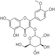 structure of CAS# 5041-82-7, 异鼠李素-3-O-葡萄糖苷