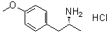 (alphaR)-4-甲氧基-alpha-甲基苯乙胺盐酸盐分子结构 (CAS 50505-80-1)