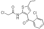 2-(2-氯乙酰氨基)-3-(邻氯苯甲酰基)-5-乙基噻吩分子结构 (CAS 50508-89-9)