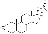 2a,3a,16a,17a-双环氧雄甾-17b-羟基 5a-醋酸酯分子结构 (CAS 50588-22-2)