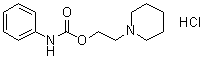 CAS # 50594-06-4, 1-Piperidineethanol 1-(N-phenylcarbamate) hydrochloride, 1-[2-(Phenylcarbamoyloxy)ethyl]piperidinium chloride, 2-Piperidinoethyl carbanilate monohydrochloride, IR 1