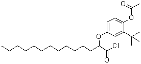alpha-(4-乙酰氧基-3-叔-丁基苯氧基)十四烷酰氯分子结构 (CAS 50622-42-9)