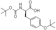 N-[叔丁氧羰基]-O-(叔丁基)-D-酪氨酸分子结构 (CAS 507276-74-6)