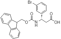 (betaS)-3-溴-beta-[[(9H-芴-9-基甲氧基)羰基]氨基]苯丙酸分子结构 (CAS 507472-18-6)