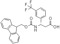 (betaS)-beta-[[(9H-芴-9-基甲氧基)羰基]氨基]-3-(三氟甲基)苯丙酸分子结构 (CAS 507472-20-0)