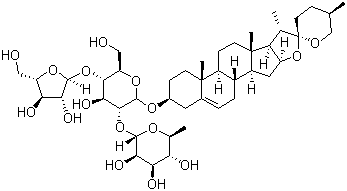 重楼皂甙 A分子结构 (CAS 50773-41-6)