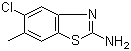 2-氨基-5-氯-6-甲基-1,3-苯并噻唑分子结构 (CAS 50850-98-1)