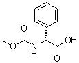 structure of CAS# 50890-96-5, (alphaR)-alpha-[(Methoxycarbonyl)amino]benzeneacetic acid