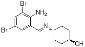 反式-4-[[(2-氨基-3,5-二溴苯基)亚甲基]氨基]环己醇分子结构 (CAS 50910-53-7)