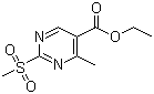 structure of CAS# 509101-17-1, 2-甲烷磺酰基-4-甲基嘧啶-5-羧酸乙酯