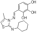 structure of CAS# 509102-00-5, 4-[[[2-(环己基亚氨基)-4-甲基-3(2H)-噻唑基]亚氨基]甲基]-1,2,3-苯三醇