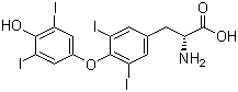 structure of CAS# 51-49-0, D-Thyroxine