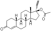 structure of CAS# 51-98-9, 炔诺酮醋酸酯