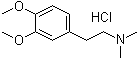 3,4-二甲氧基-N,N-二甲基苯乙胺盐酸盐分子结构 (CAS 51012-67-0)