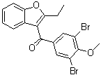 (3,5-Dibromo-4-methoxyphenyl)(2-ethylbenzofuran-3-yl)methanone molecular structure (CAS 51073-13-3)